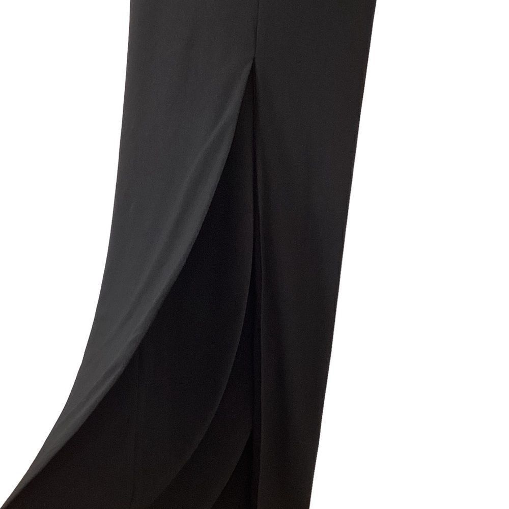 LAQUAN SMITH Size XS NWT Cutout Stretch Jersey Turtleneck Gown Maxi Dress Black - Picture 7 of 16